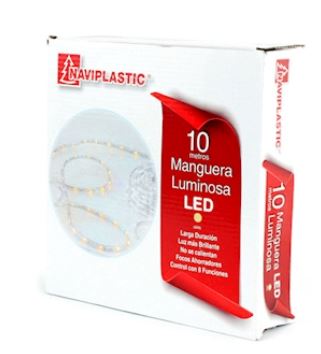 SERIE DE LUCES EN MANGUERA 10 M LUZ LED CALIDO