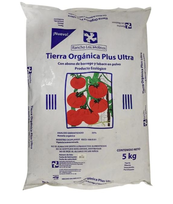 TIERRA ORGANICA PARA PLANTAS PLUS-ULTRA, BOLSA DE 5KG