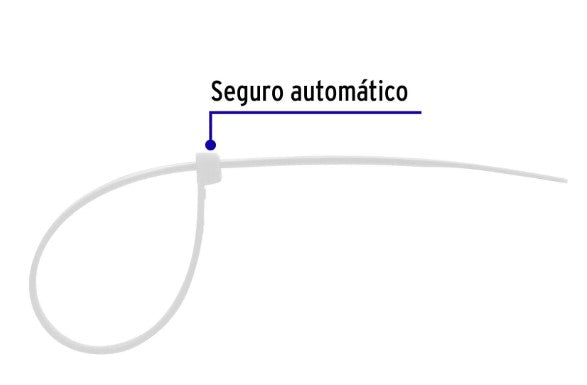 CINCHOS DE PLASTICO, 200 CM, 120 LBS, NATURALES 10 PZ