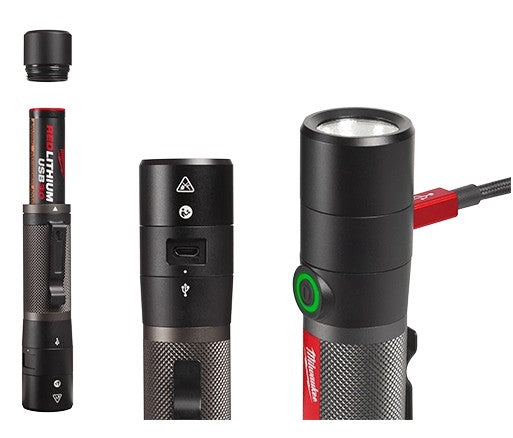 LINTERNA LED 800 LUMENS REGARGABLE USB MILWAUKEE