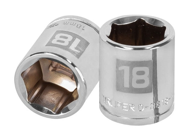 DADO DE 18 mm, CUADRO DE 3/8", 6 PUNTAS, D-3818-HM