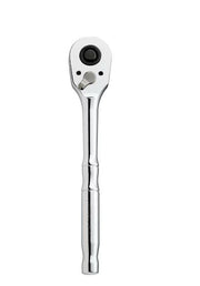 Matraca 3/8" cabeza de pera, liberación rápida, plateada