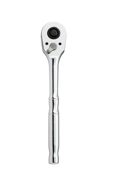 Matraca 3/8" cabeza de pera, liberación rápida, plateada
