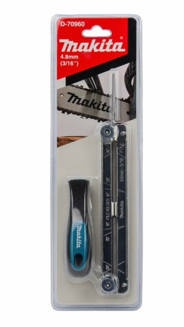 Juego de lima redonda 5,2 mm en estuche Makita con guía y mango