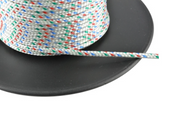 Trenza de cuerda de arranque tipo 5 de 4,0 mm multicolor en bobina negra