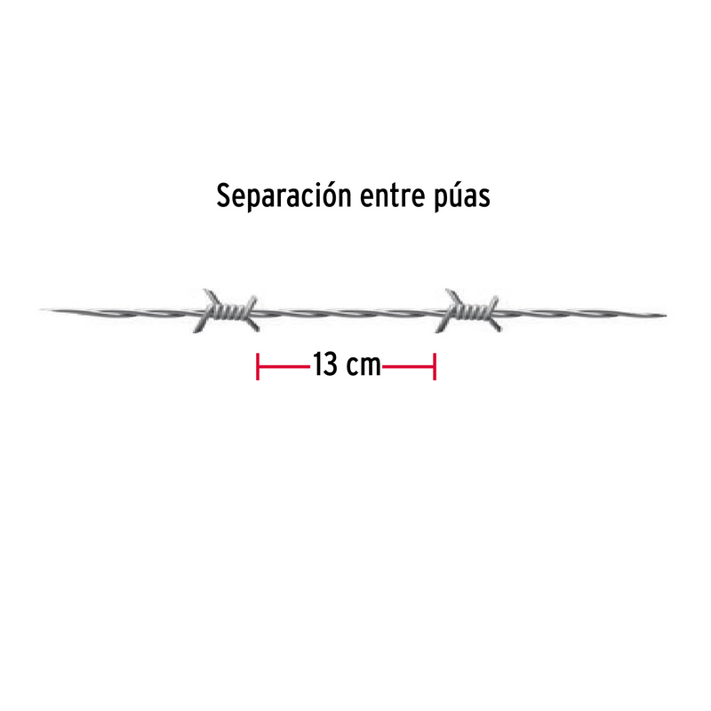 ALAMBRE DE PUAS FIERO 30 KG CALIBRE 12.5 300 METROS