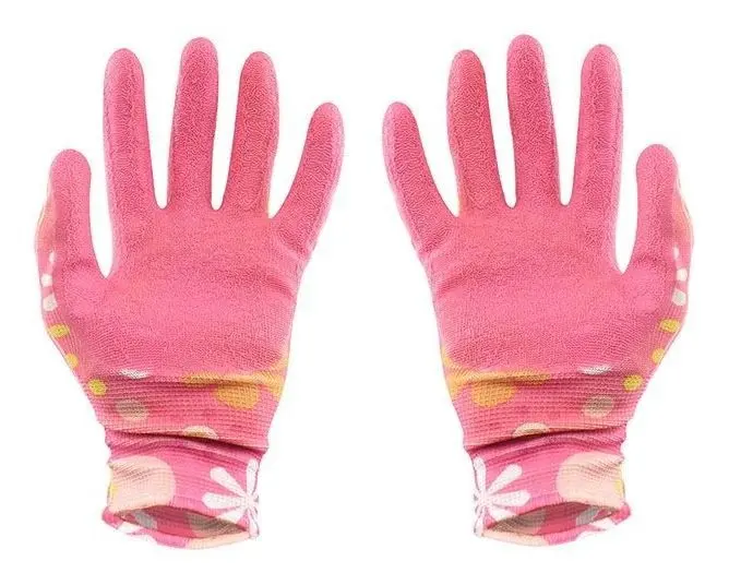 GUANTE DE POLIESTER ELASTICO CUBIERTO LATEX M