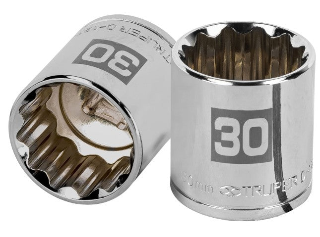 DADO DE 30 mm, CUADRO DE 1/2", 12 PUNTAS, D-1230-EM