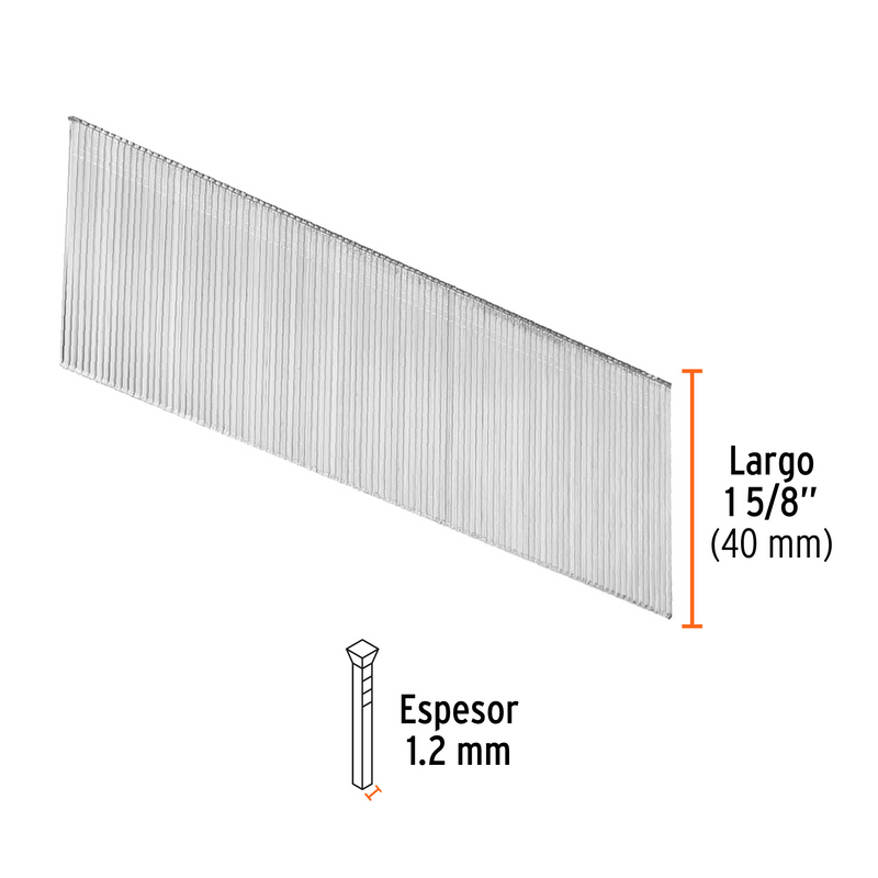 CLAVOS PARA CLAVADORA NEUMATICA, 1-5/8" (40 mm)