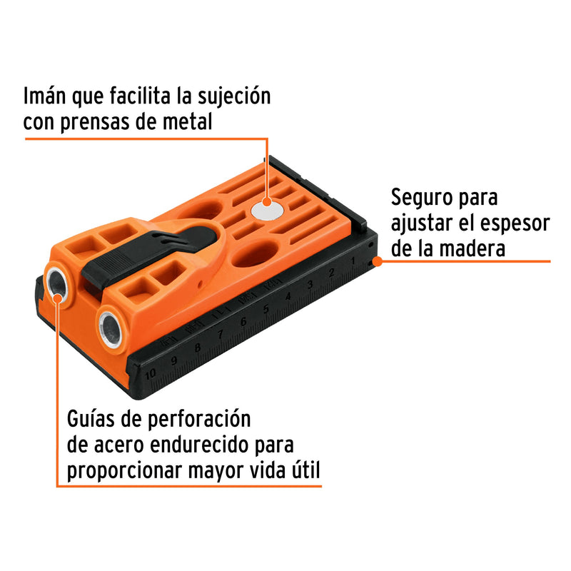 JUEGO DE PLANTILLA PARA UNIONES OCULTAS CON DOS TORNILLO