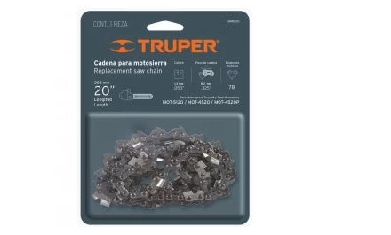 CADENA PARA MOTOSIERRA 20", PASO 0.325", 0.050" DE ESPESOR, 78 ESLABONES