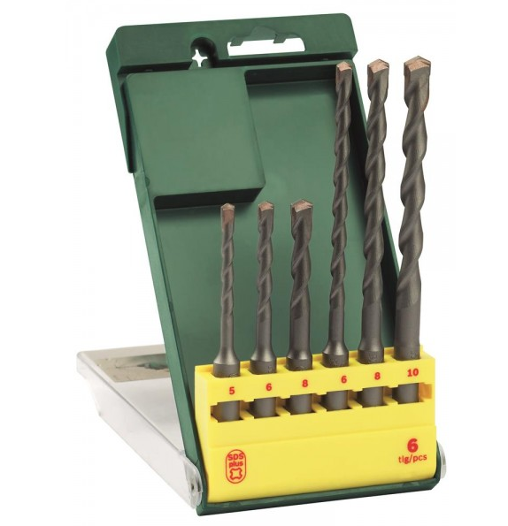 JUEGO DE 6 BROCAS SDS PLUS S2 JUEGO 3/16 A 3/8