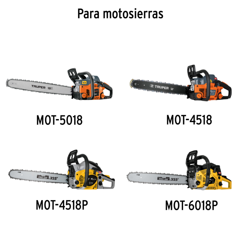 CADENA PARA MOTOSIERRA 18", PASO 0.325", 0.050" DE ESPESOR, 72 ESLABONES