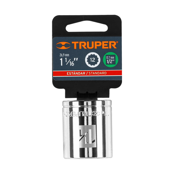 DADO CUADRO DE 1/2" X 1-1/16", 12 PUNTAS TR