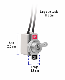INTERRUPTOR DE PALANCA CON CABLE VOLTECK 1 POSICION