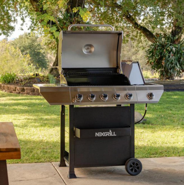 ASADOR DE GAS NEXGRILL, DE ACERO INOXIDABLE, 5 QUEMADORES