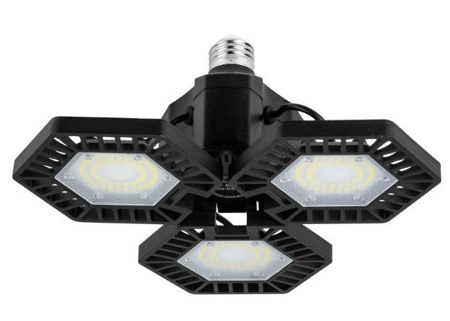 LUMINARIO DE ALUMINIO LED 65 W CON 3 PANELES ABATIBLES