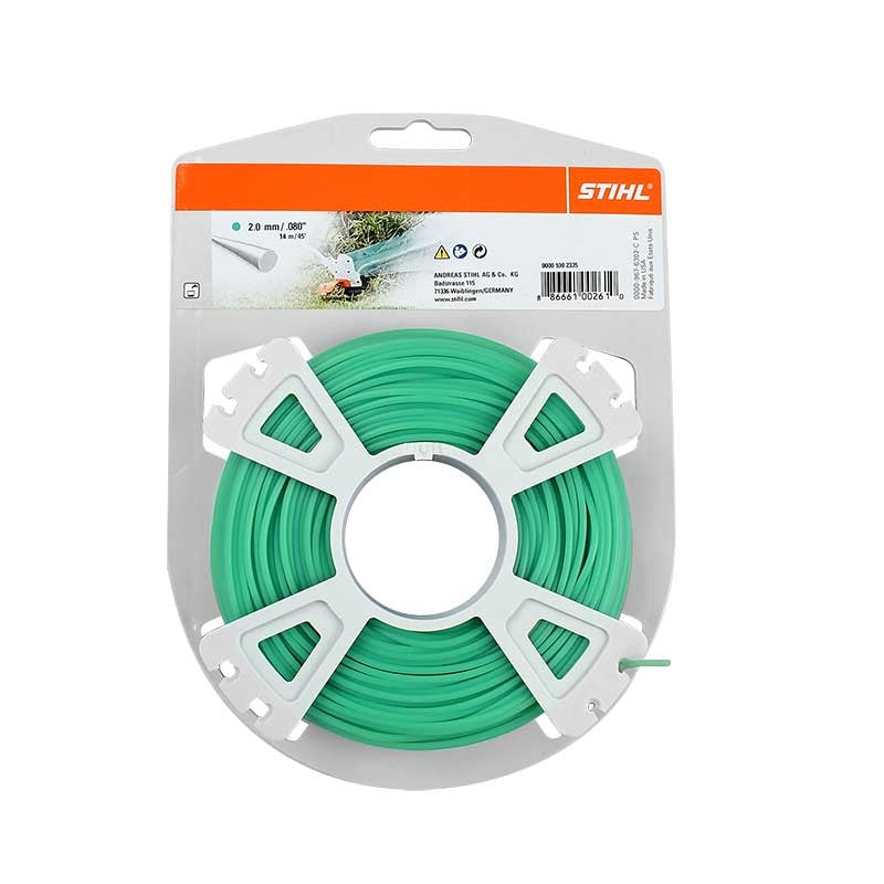 HILO PARA DESBROZADORA .080"/2.0 mm REDONDO 14 M.  VERDE