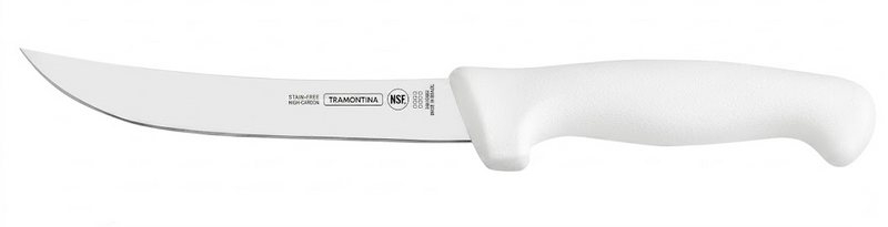 CUCHILLO PARA DESHUESAR FLEXIBLE CURVO 6" MANGO BLANCO (PIEZA)