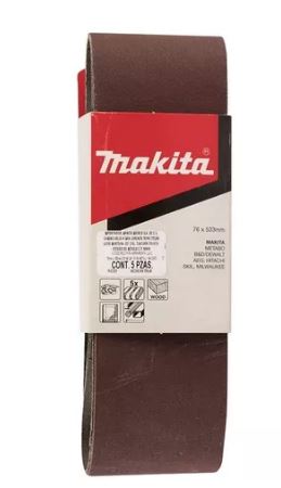 LIJA DE BANDA 76x533 mm (3" X 21") G.60 P/MADERA, 5 PZ