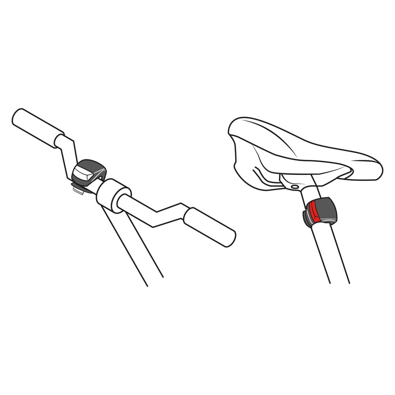 JUEGO DE LUZ DELANTERA Y TRASERA PARA BICICLETA DE BATERIA PRETUL