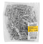 Clavos galvanizados para concreto de 2" (1 kg) en bolsa transparente, puntas metálicas