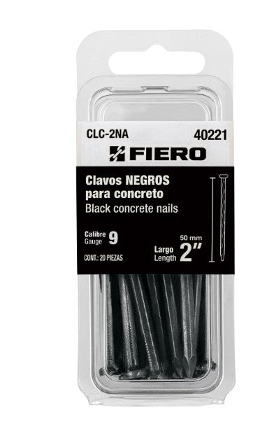 CLAVOS NEGROS PARA CONCRETO 2" 20 pz FIERO