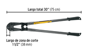 Cortapernos Pretul 30"; zona de corte 38 mm con mango tubular