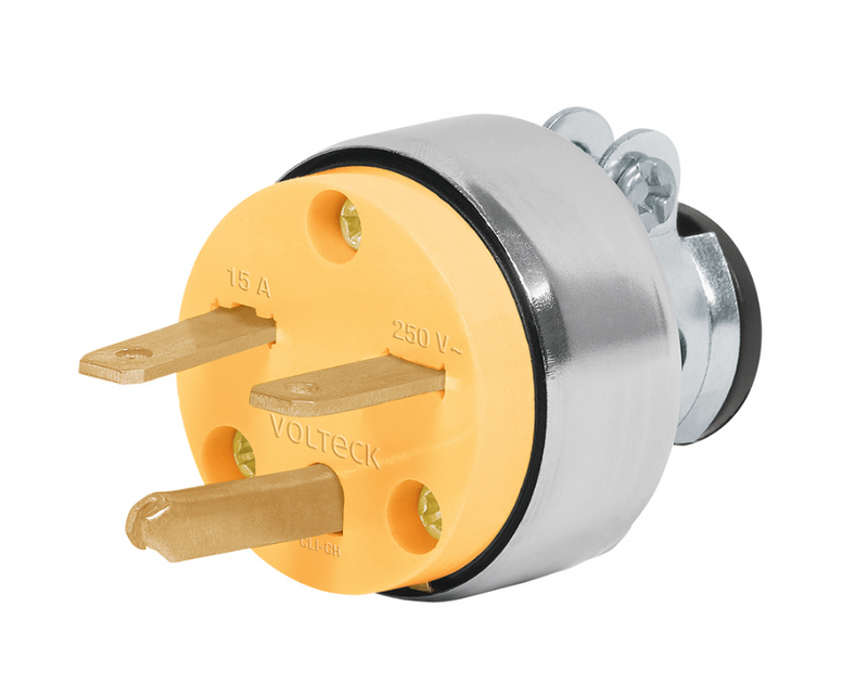 CLAVIJA CARA DE CHINO CON ABRAZADERA METALICA 250V-15A