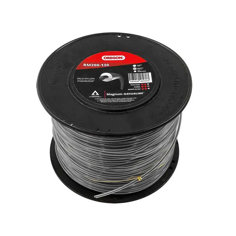 Carrete de hilo de nylon OREGON, alma de acero, redondo calibre .130, 200 m