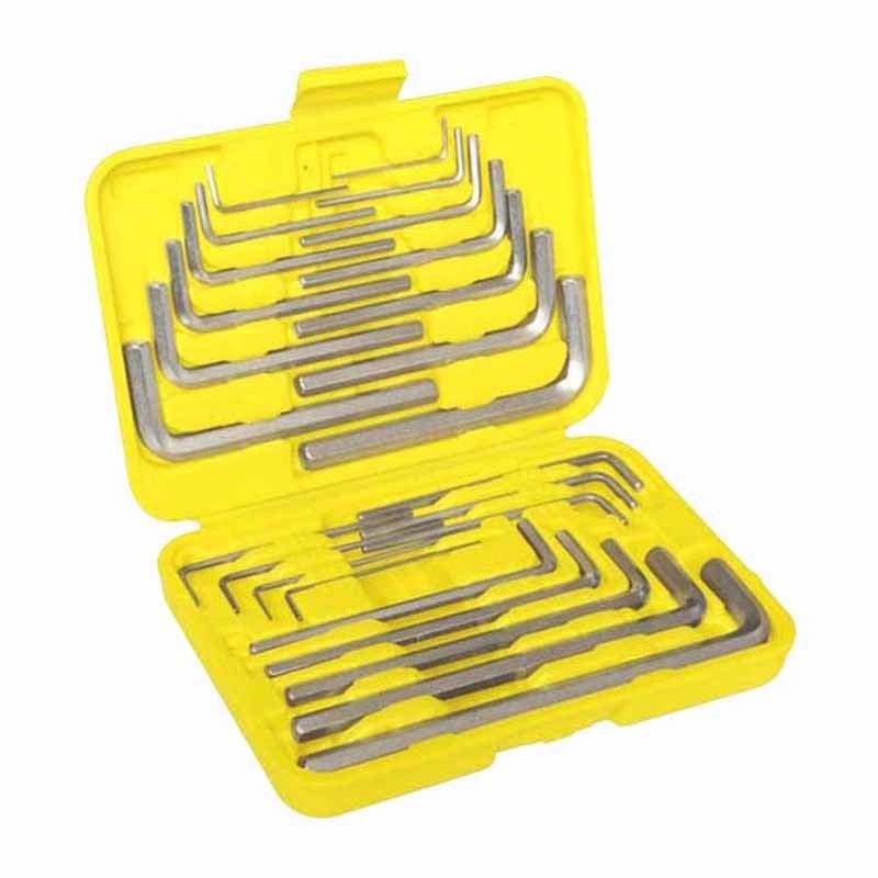 JUEGO 25 LLAVES HEXAGONALES STD Y mm