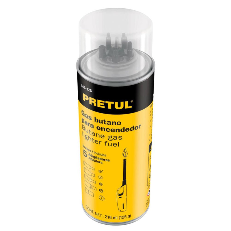 LATA DE GAS BUTANO PARA ENCENDEDOR, 125 ML