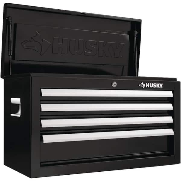 GABINETE HUSKY 26" X 12", TIPO BAUL, CON 4 CAJONES COLOR NEGRO,