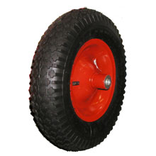 LLANTA IMPONCHABLE PARA CARRETILLA, 16" X 6" 5/8" COMPLETA