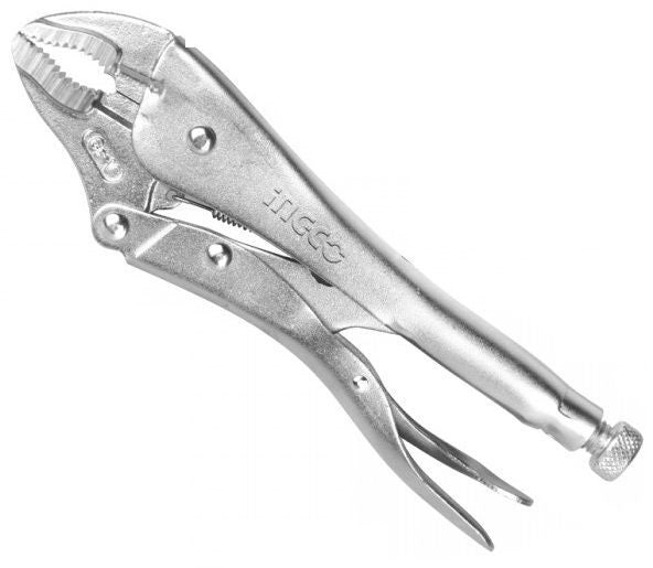 PINZA DE PRESION DE 10", MORDAZA CURVA, INGCO