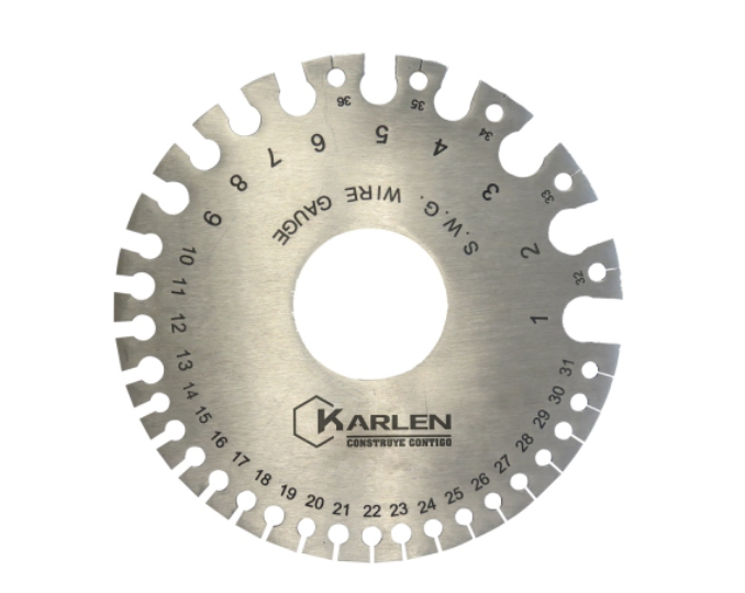 CALIBRADOR REDONDO PARA ALAMBRE 0-36SWG NO.21 KARLEN