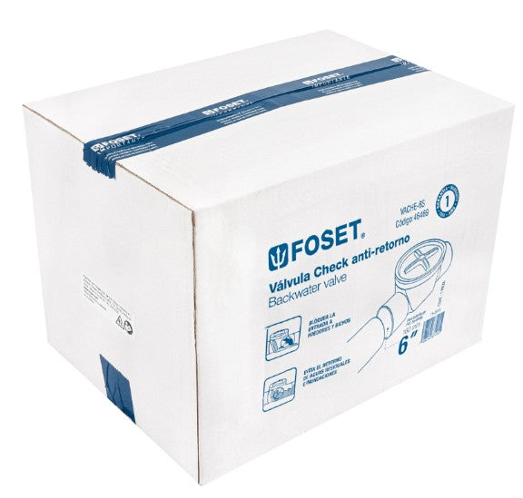 VALVULA ANTIRRETORNO DE ABS DE 6" FOSET
