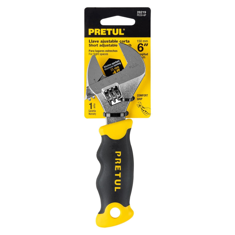 LLAVE AJUSTABLE 6” CORTO CON GRIP