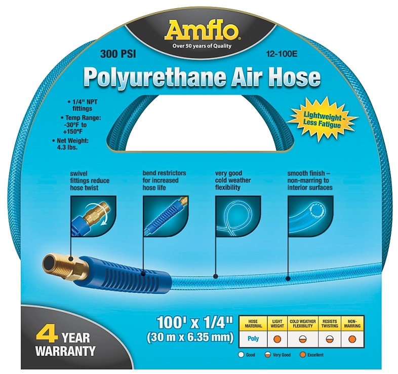 MANGUERA PARA AIRE, DE 1/4" X 30.48 m (100 ft), DE POLIURETANO, AMFLO