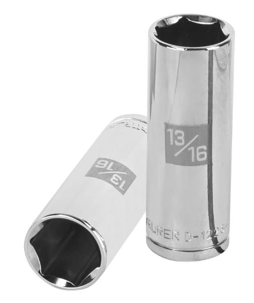 DADO DE 13/16", CUADRO DE 1/2", 6 PUNTAS LARGO, D-1226-HL