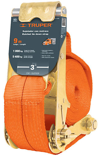 SUJETADORES CON MATRACA, CARGA MAXIMA 5400 9M X 3" C1/M2