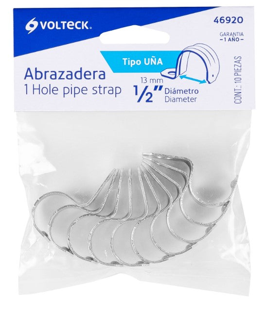 ABRAZADERA DE UÑA PARA TUBO DE 1/2" (PIEZA)