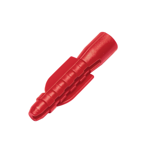 Taquete de plástico rojo de 1/4" con ranuras y anclaje estriado