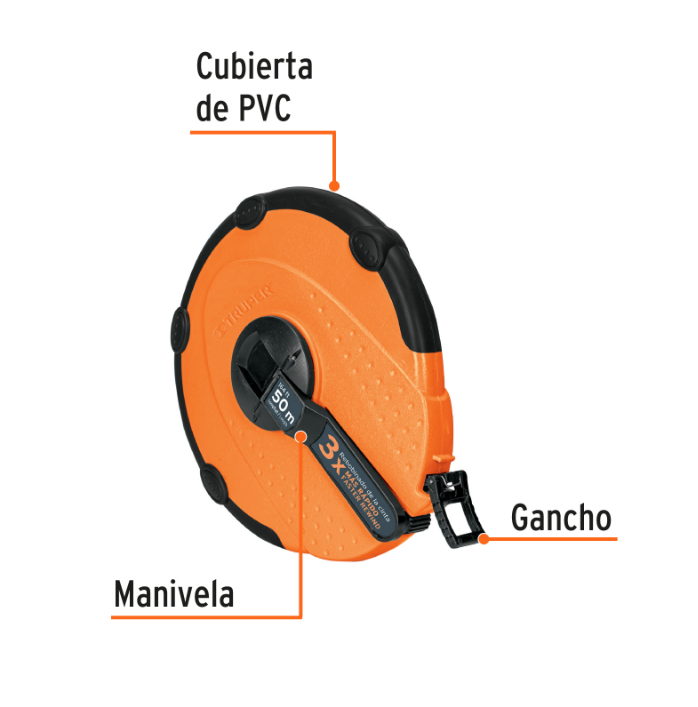 CINTA LARGA 50M, CARCASA PLASTICA
