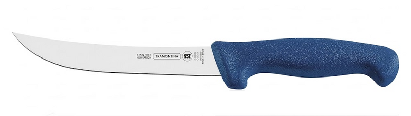 CUCHILLO PARA DESHUESAR FLEXIBLE CURVO  6" MANGO AZUL (PIEZA)