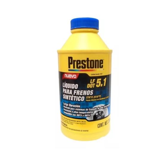 LIQUIDO PARA FRENOS SINTETICO DOT 5.1 PRESTONE 355 mm