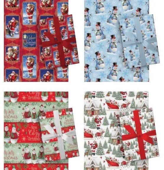 PAPEL PARA REGALO 25 FT COLORES SURTIDOS
