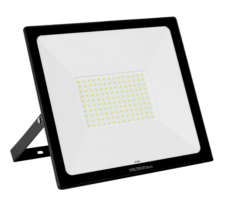Reflector LED 100W VOLTECK con carcasa negra y panel con matriz de LED
