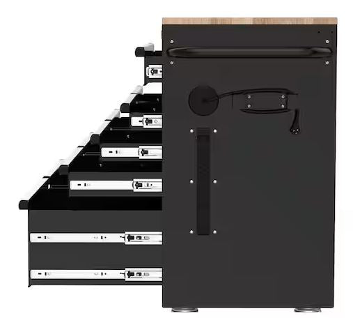 GABINETE HUSKY 46" X 18", CON 9 CAJONES COLOR NEGRO