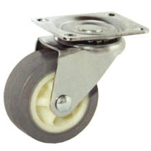 RUEDA DE POLIURETANO DE 1.5",  GRIS, BASE GIRATORIA, LIGHT DUTY